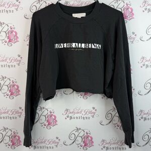 Spiritual Gangster sweater shirt grey Black Cropped Sweatshirt love for all bein